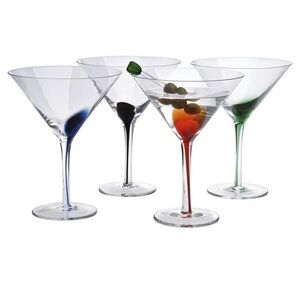 Elegant Multicolor Martini Glass Set